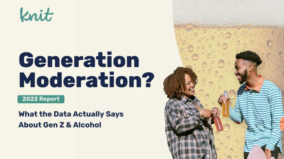 Report titled "Generation moderation?" on the cover you have two young adults with beer glasses drinking casually